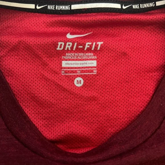 Nike Red Long Sleeve Performance Tee Dri-Fit - Picture 2 of 2